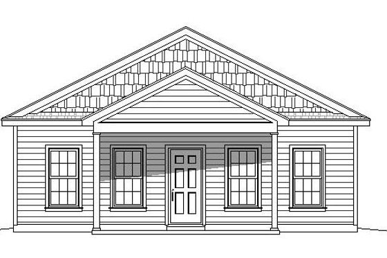 Exterior - Front Elevation 3 for Traditional House Plan #932-108 - 2 bed, 2 bath