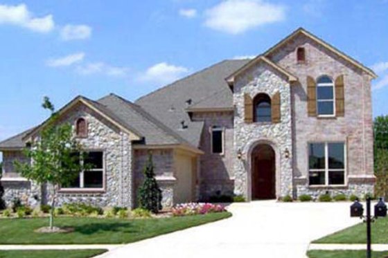 Exterior - Front Elevation for European House Plan #84-338 - 4 bed, 3 bath