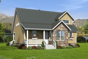 Home Plan - Country Exterior - Front Elevation Plan #932-12
