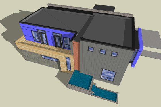 Exterior - Other Elevation 7 for Modern House Plan #518-5 - 3 bed, 2.5 bath