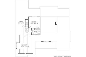 Floor Plan - Upper Floor for Ranch House Plan #927-1030 - 3 bed, 2.5 bath