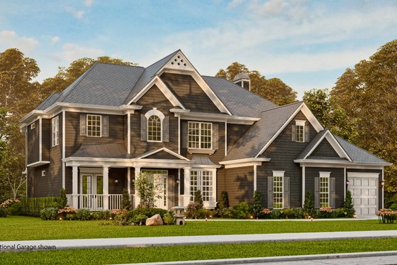 Exterior - Front Elevation 7 for Traditional House Plan #54-324 - 5 bed, 4 bath
