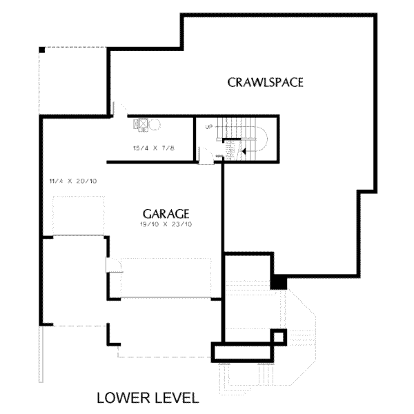 House Plan Design - Mediterranean Floor Plan - Lower Floor Plan #48-128