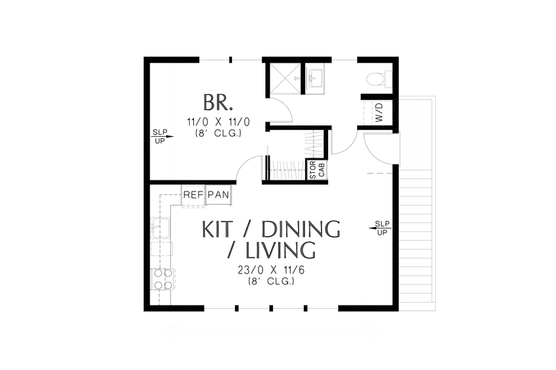 House Plan Design - Floor Plan - Upper Floor for Craftsman House Plan #48-1093 - 1 bed, 1 bath