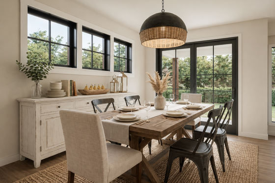 Interior - Dining Room for Farmhouse House Plan #48-1221 - 2 bed, 2 bath