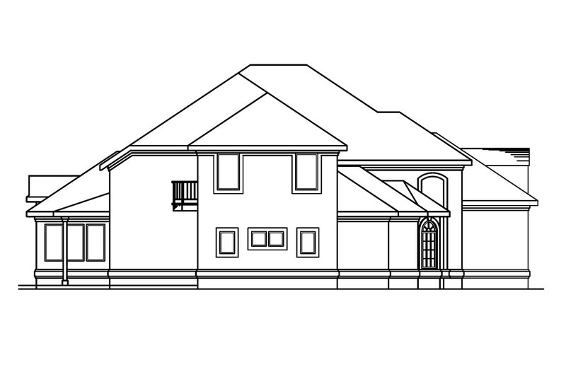 Home Plan - Exterior - Other Elevation for Mediterranean House Plan #124-350 - 4 bed, 4.5 bath