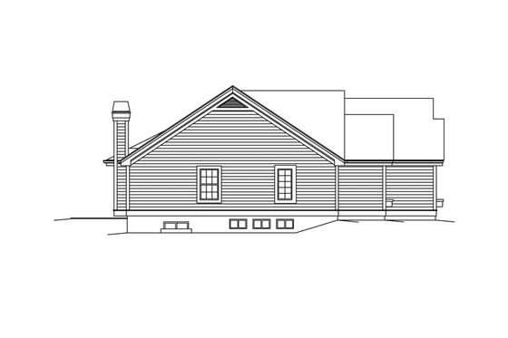 Exterior - Other Elevation 3 for Traditional House Plan #57-184 - 4 bed, 2 bath