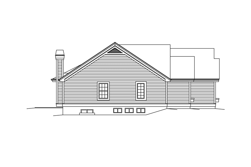 Dream House Plan - Exterior - Other Elevation 3 for Traditional House Plan #57-184 - 4 bed, 2 bath