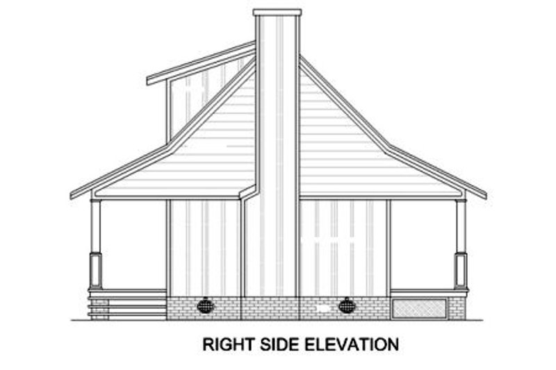 Dream House Plan - Exterior - Other Elevation for Cabin House Plan #45-335 - 2 bed, 2 bath