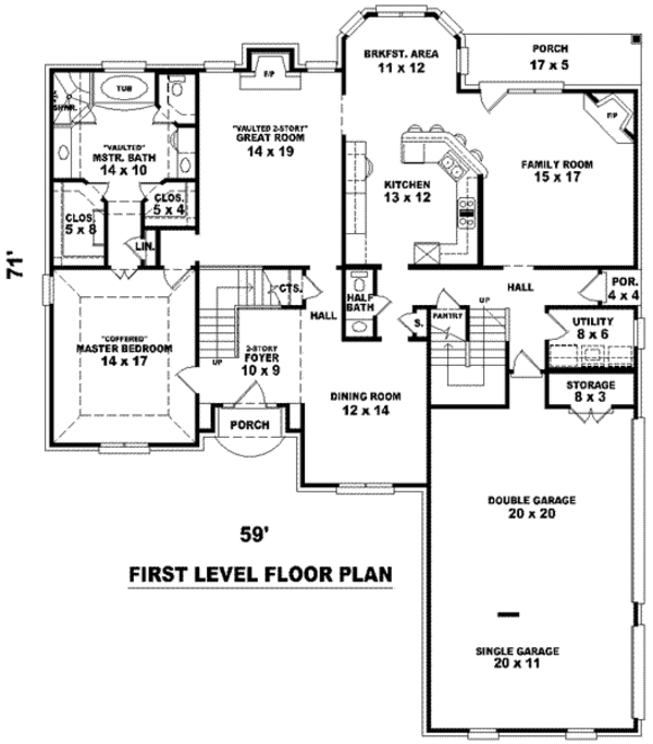 European Floor Plan - Main Floor Plan #81-1128