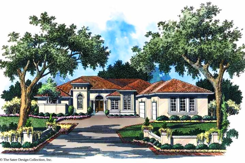 Home Plan - Exterior - Front Elevation 3 for Mediterranean House Plan #930-102 - 4 bed, 5 bath