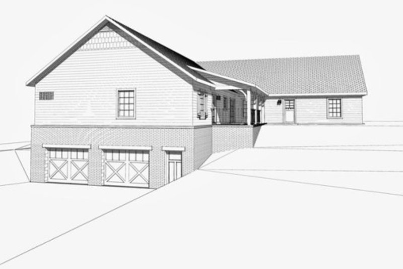 Dream House Plan - Exterior - Other Elevation 2 for Cabin House Plan #123-113 - 4 bed, 3.5 bath