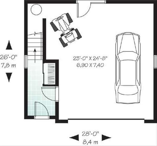 Architectural House Design - Traditional Floor Plan - Lower Floor Plan #23-443