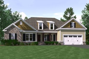Ranch Exterior - Front Elevation Plan #1071-3