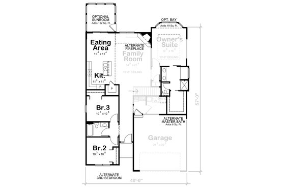 Floor Plan - Other Floor for Craftsman House Plan #20-2405 - 2 bed, 2 bath