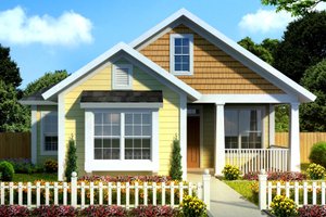 Cottage Exterior - Front Elevation Plan #513-2092