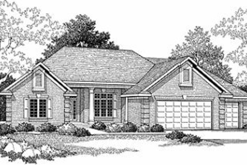 House Blueprint - Photo for Traditional House Plan #70-384 - 3 bed, 2.5 bath