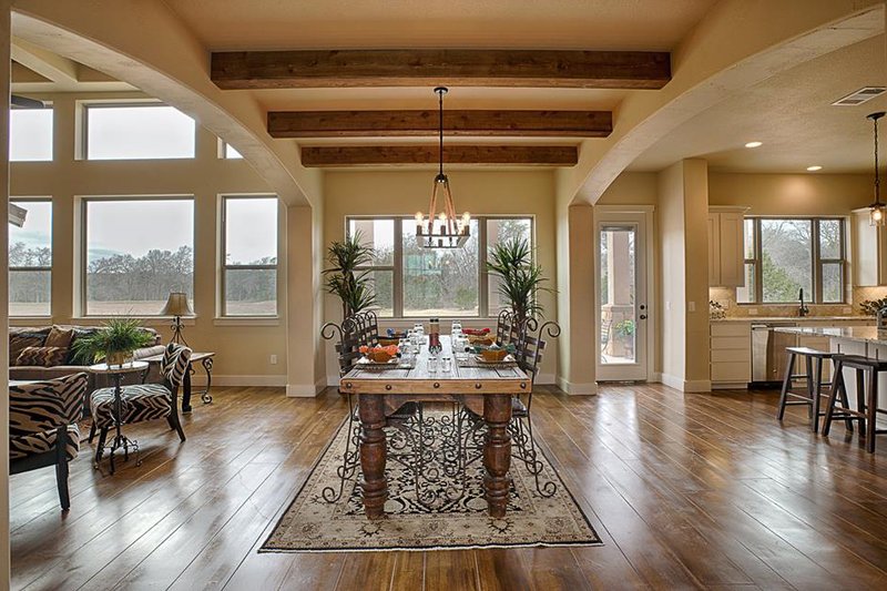 Architectural House Design - Interior - Dining Room for Mediterranean House Plan #80-141 - 4 bed, 4 bath