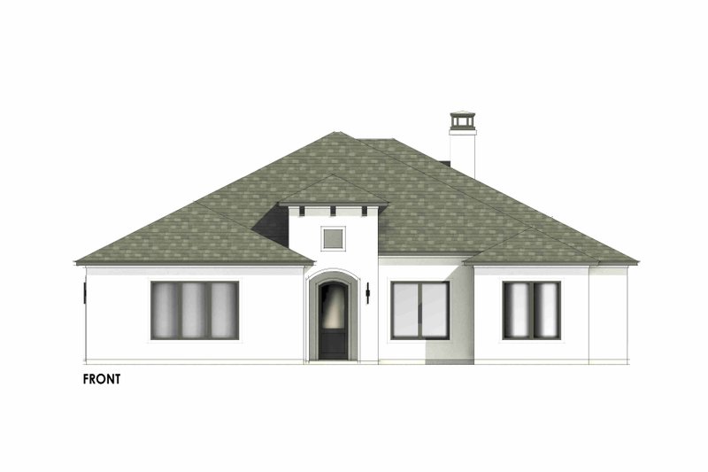 Architectural House Design - Exterior - Front Elevation 7 for Mediterranean House Plan #1096-97 - 4 bed, 2 bath