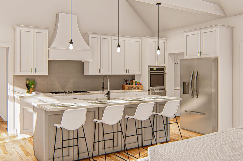 House Blueprint - Interior - Kitchen for Farmhouse House Plan #455-312 - 3 bed, 2 bath
