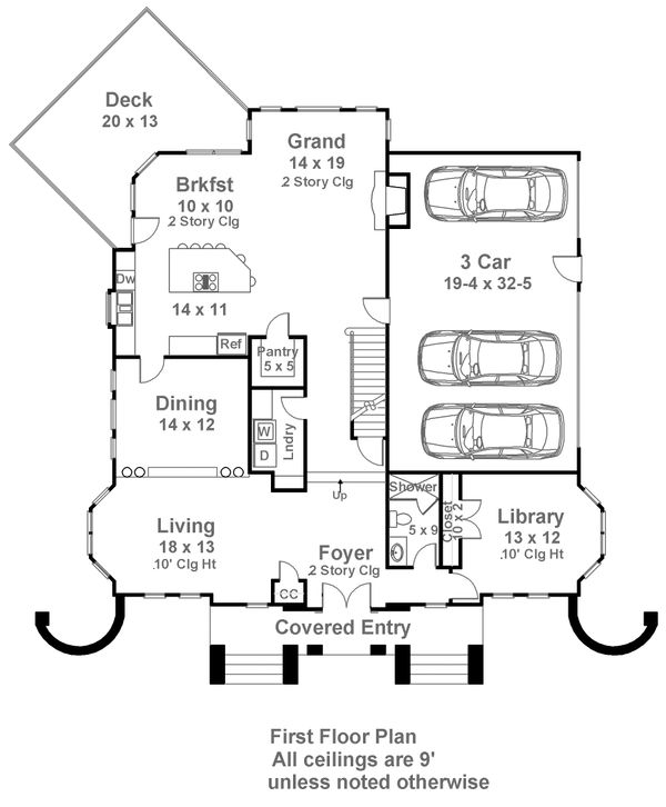 Dream House Plan - European Floor Plan - Main Floor Plan #119-134