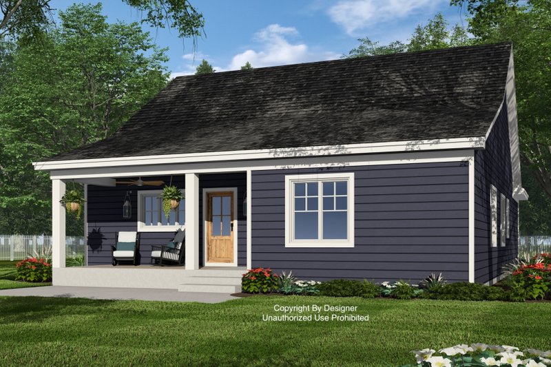 House Design - Exterior - Rear Elevation 1 for Craftsman House Plan #51-1400 - 3 bed, 2 bath