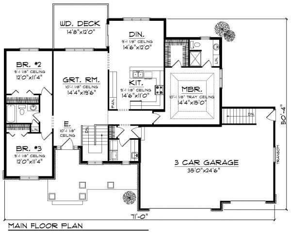 Dream House Plan - Cottage Floor Plan - Main Floor Plan #70-861