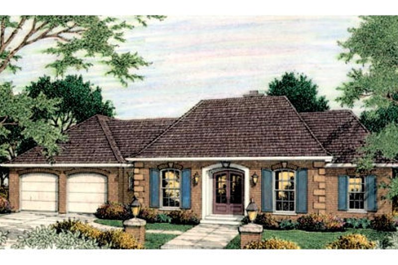 Architectural House Design - European Exterior - Front Elevation Plan #406-135