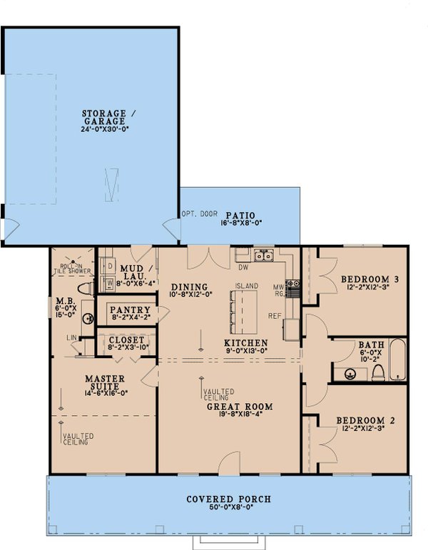 House Blueprint - Farmhouse Floor Plan - Main Floor Plan #923-452