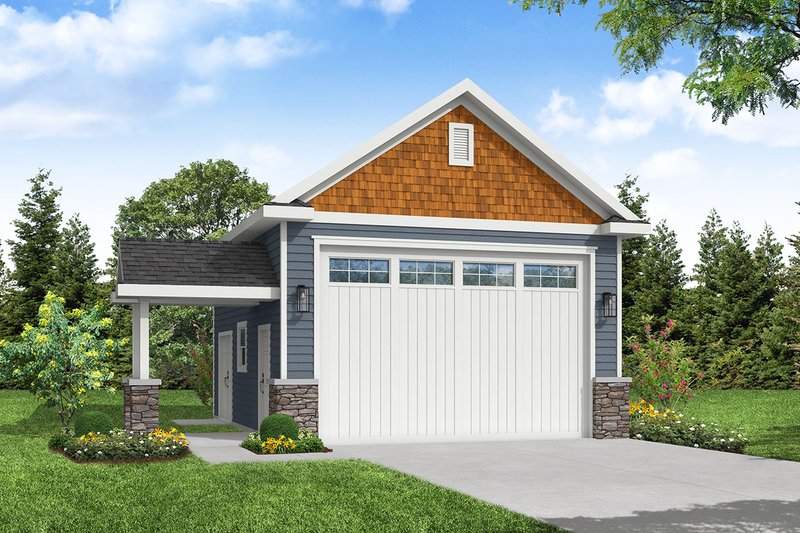 Architectural House Design - Craftsman Exterior - Front Elevation Plan #124-1340