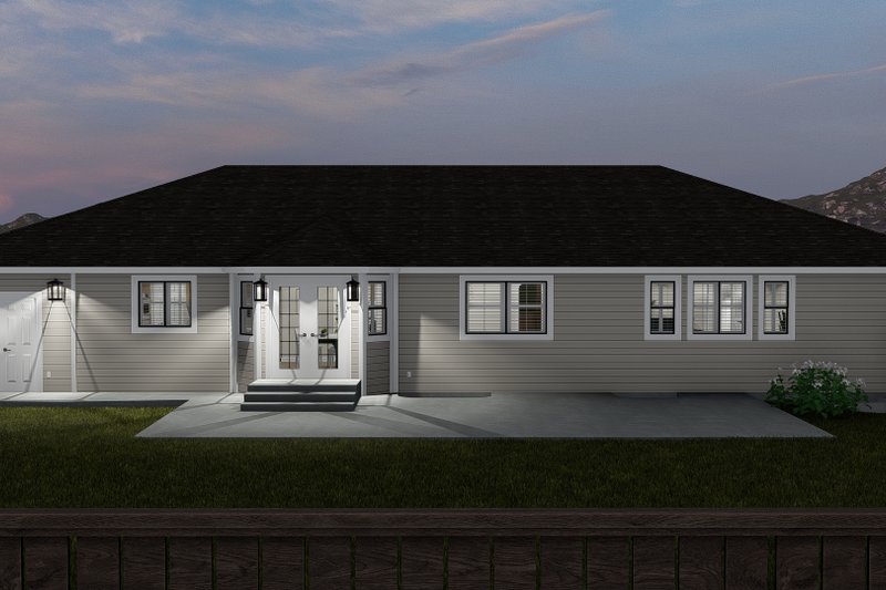 Architectural House Design - Exterior - Rear Elevation for Traditional House Plan #1060-63 - 3 bed, 2.5 bath