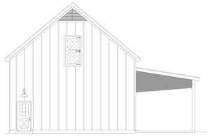 Exterior - Other Elevation 1 for Ranch House Plan #932-494, 0 bath