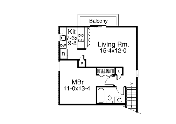 Traditional Floor Plan - Upper Floor Plan #57-349