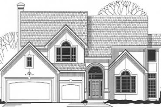 Exterior - Front Elevation for Traditional House Plan #67-577 - 4 bed, 3.5 bath