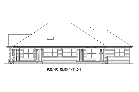 Exterior - Other Elevation 2 for Country House Plan #132-203 - 3 bed, 2.5 bath