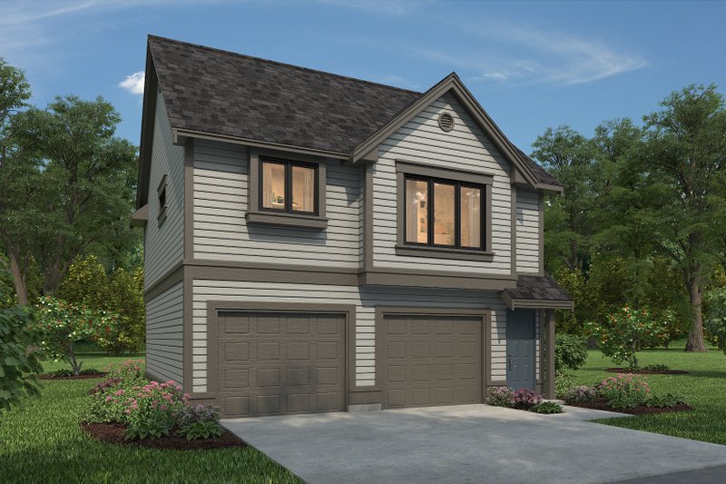 Architectural House Design - Exterior - Rear Elevation for Farmhouse House Plan #47-1079 - 1 bed, 1 bath