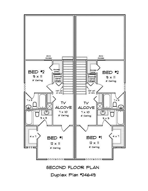 Home Plan - Floor Plan - Upper Floor for Traditional House Plan #513-2442 - 3 bed, 3 bath