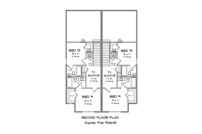 Home Plan - Floor Plan - Upper Floor for Traditional House Plan #513-2442 - 3 bed, 3 bath