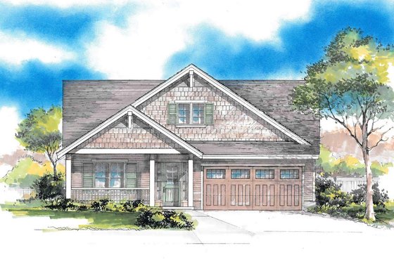 Exterior - Front Elevation for Craftsman House Plan #53-549 - 3 bed, 2 bath
