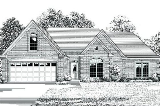 Exterior - Front Elevation for Traditional House Plan #424-300 - 3 bed, 2 bath