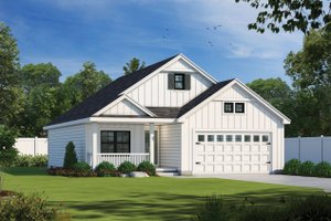 Dream House Plan - Farmhouse Exterior - Front Elevation Plan #20-2355