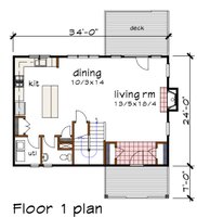 Floor Plan - Main Floor for Modern House Plan #79-325 - 3 bed, 2.5 bath