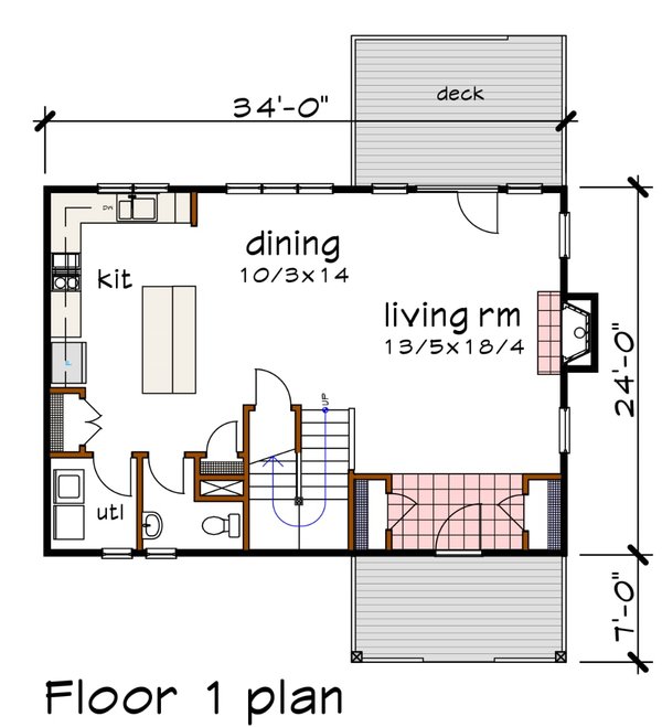 Architectural House Design - Modern Floor Plan - Main Floor Plan #79-325