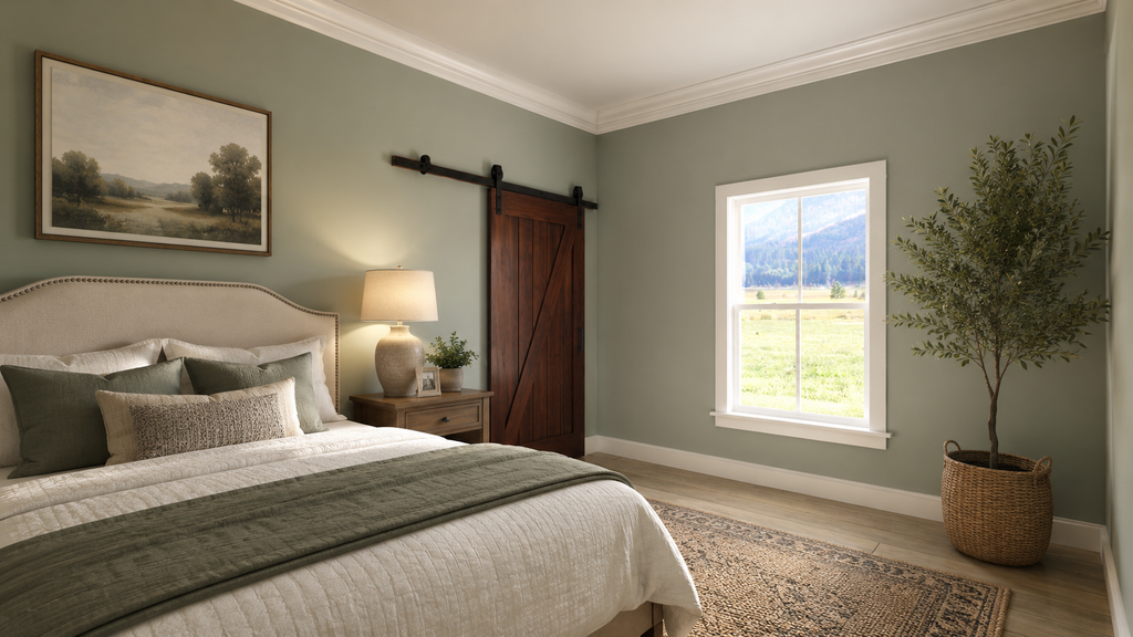 Interior - Bedroom 1 for Farmhouse House Plan #44-316 - 4 bed, 3 bath