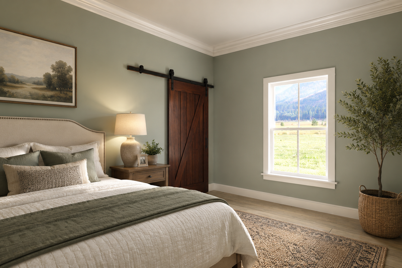 House Plan Design - Interior - Bedroom 1 for Farmhouse House Plan #44-316 - 4 bed, 3 bath
