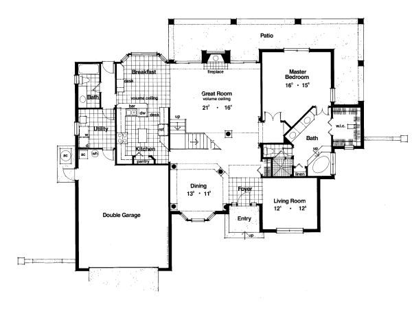 European Floor Plan - Main Floor Plan #417-351