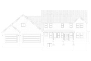 Exterior - Front Elevation 3 for Farmhouse House Plan #1060-207 - 5 bed, 3 bath