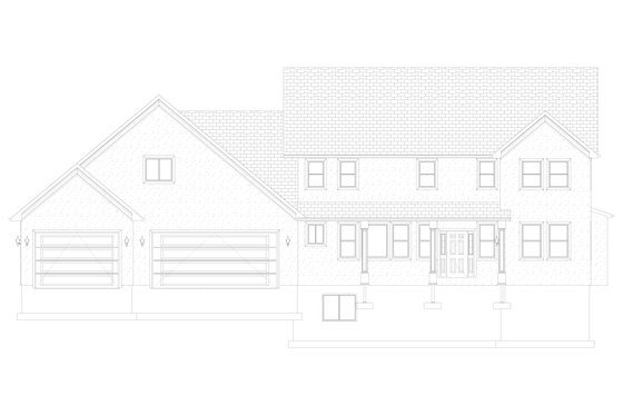 Exterior - Front Elevation 3 for Farmhouse House Plan #1060-207 - 5 bed, 3 bath