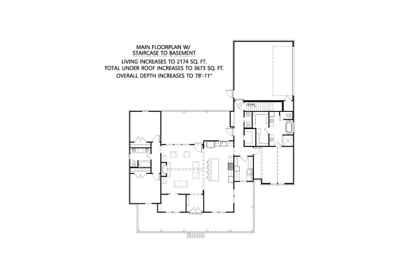 House Blueprint - Floor Plan - Other Floor 1 for Farmhouse House Plan #1074-53 - 3 bed, 2.5 bath