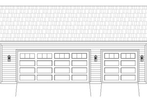 Exterior - Front Elevation 3 for Country House Plan #932-197, 0 bath